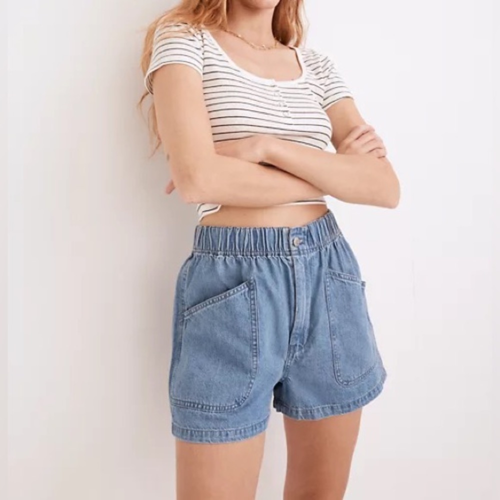 Madewell utility pull-on shorts in grandfield